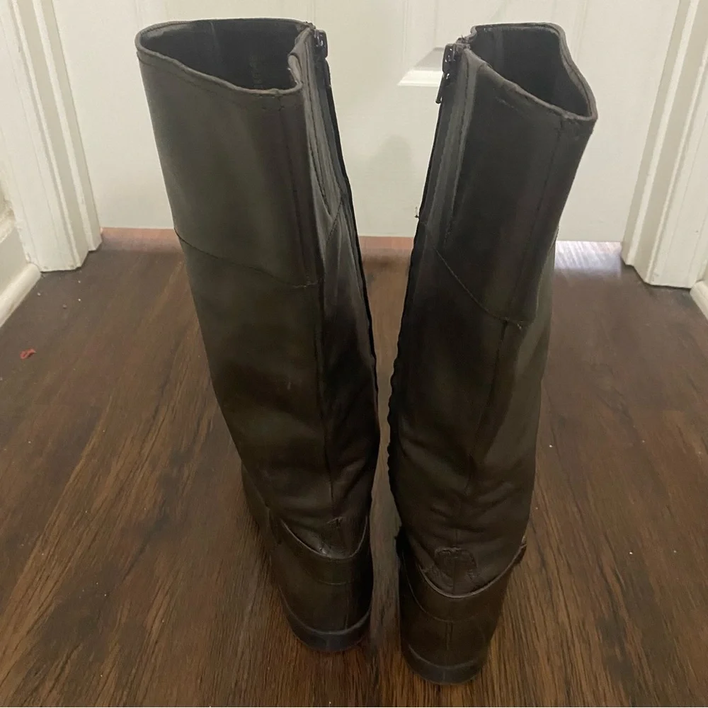 Lauren Ralph Lauren Sulita Harness Riding Boot Brown 9 M - Picture 3 of 14